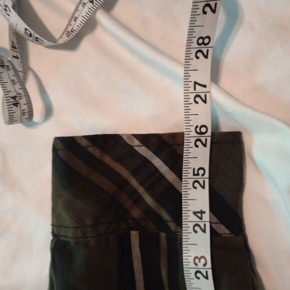 Men's Rock & Republic XL L/S Button Up Green Plaid Roll Tab Sleeve Easy Care - Picture 9 of 9